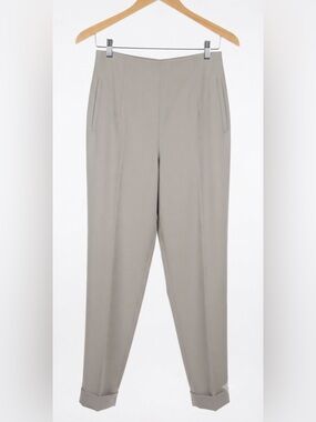 Lida Baday Grey Trousers Pants Wool Size 6 Luxury NWOT